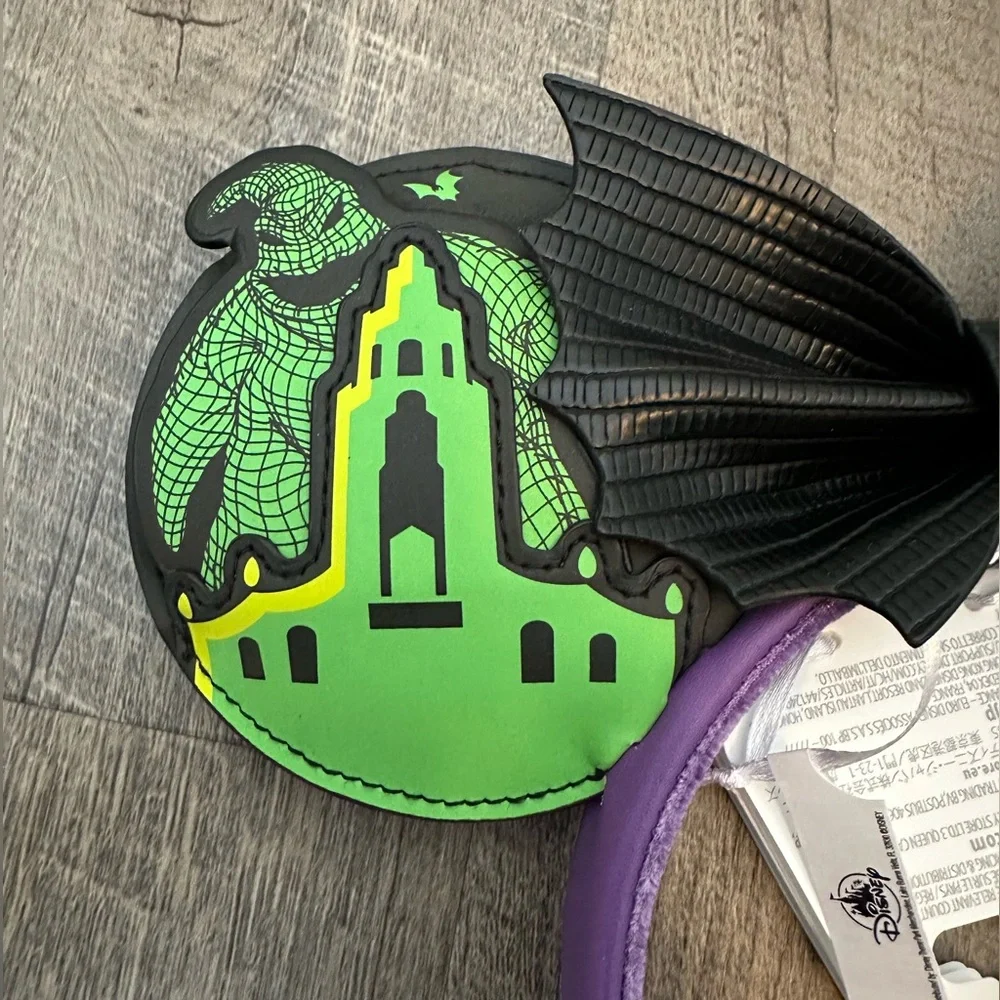 NWT Disney Parks Loungefly Oogie Boogie Bash 2024 Glow in the Dark Mickey Ears - Picture 4 of 10